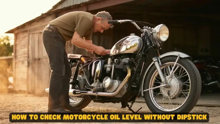 how to check motorcycle oil level without dipstick