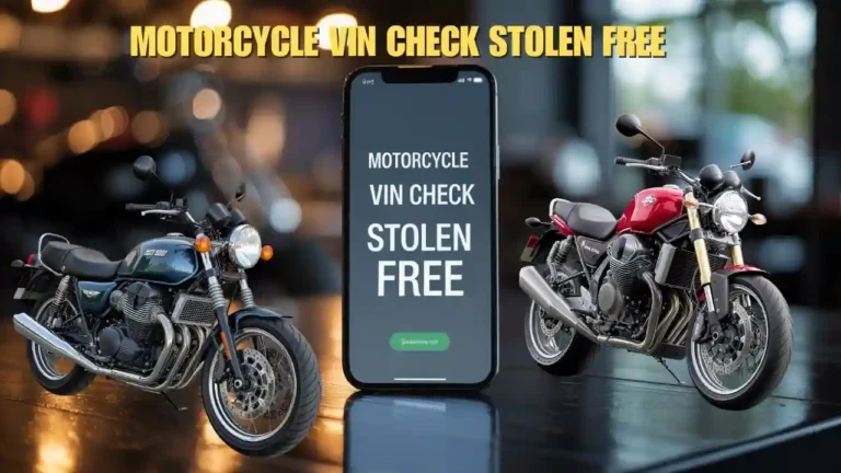Motorcycle VIN Check Stolen Free