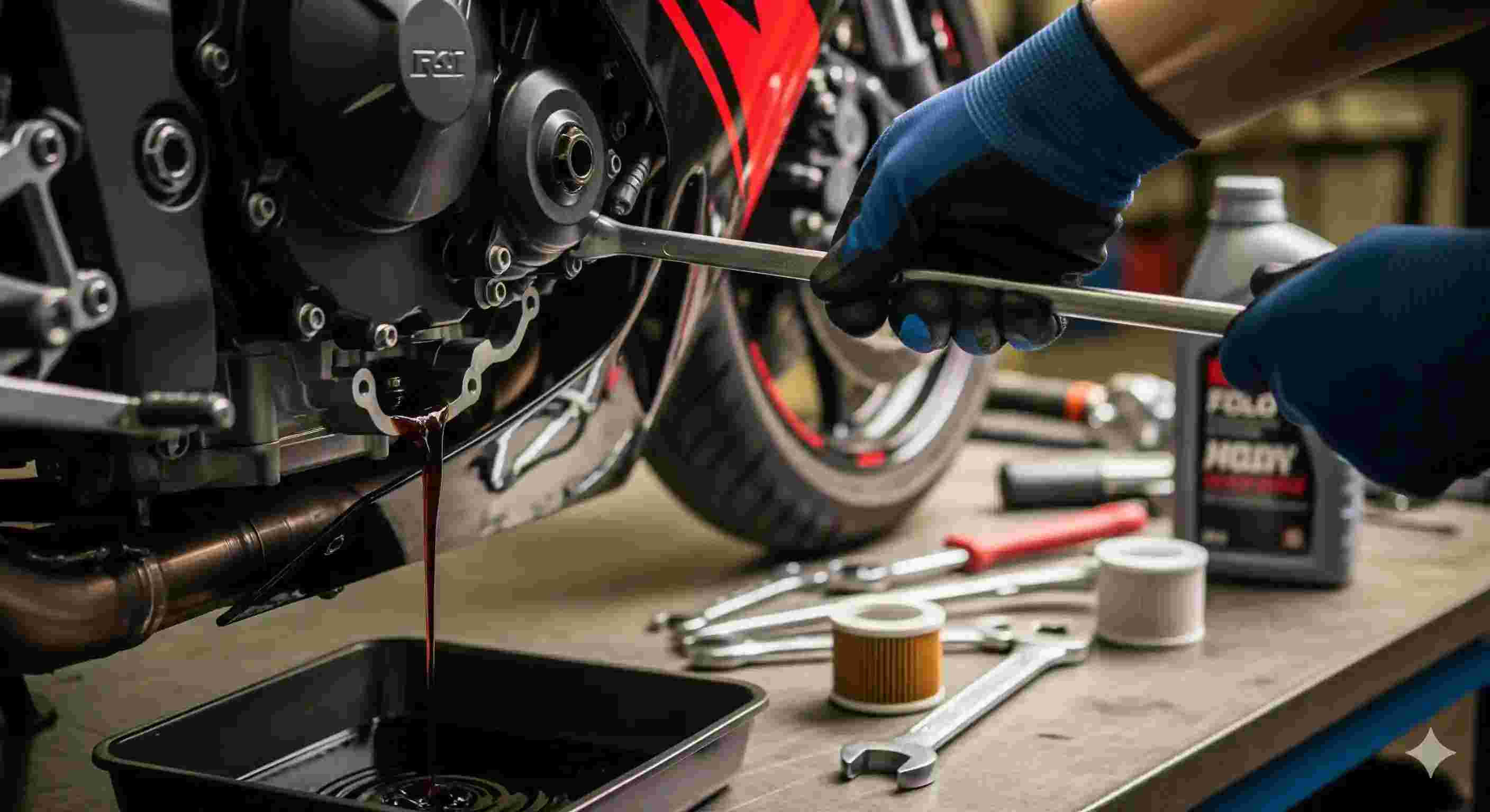 motorcycle oil change