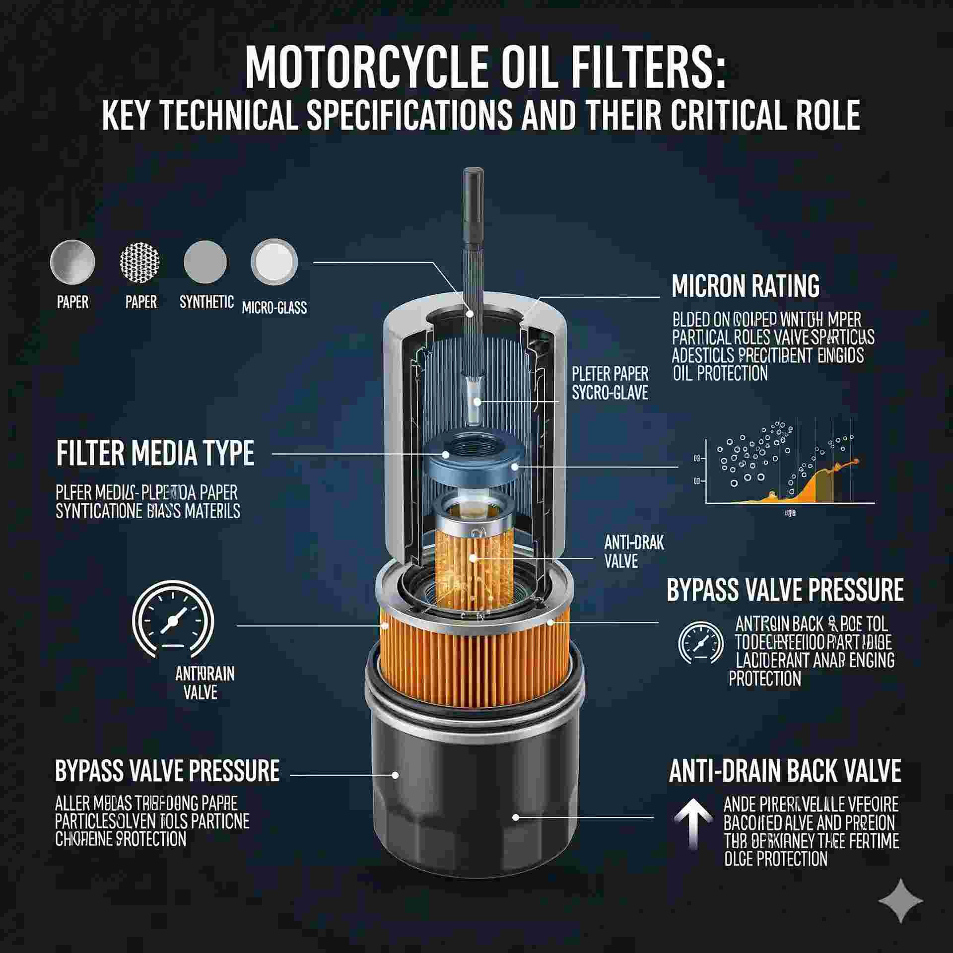 motorcycle oil filters Key Technical Specifications
