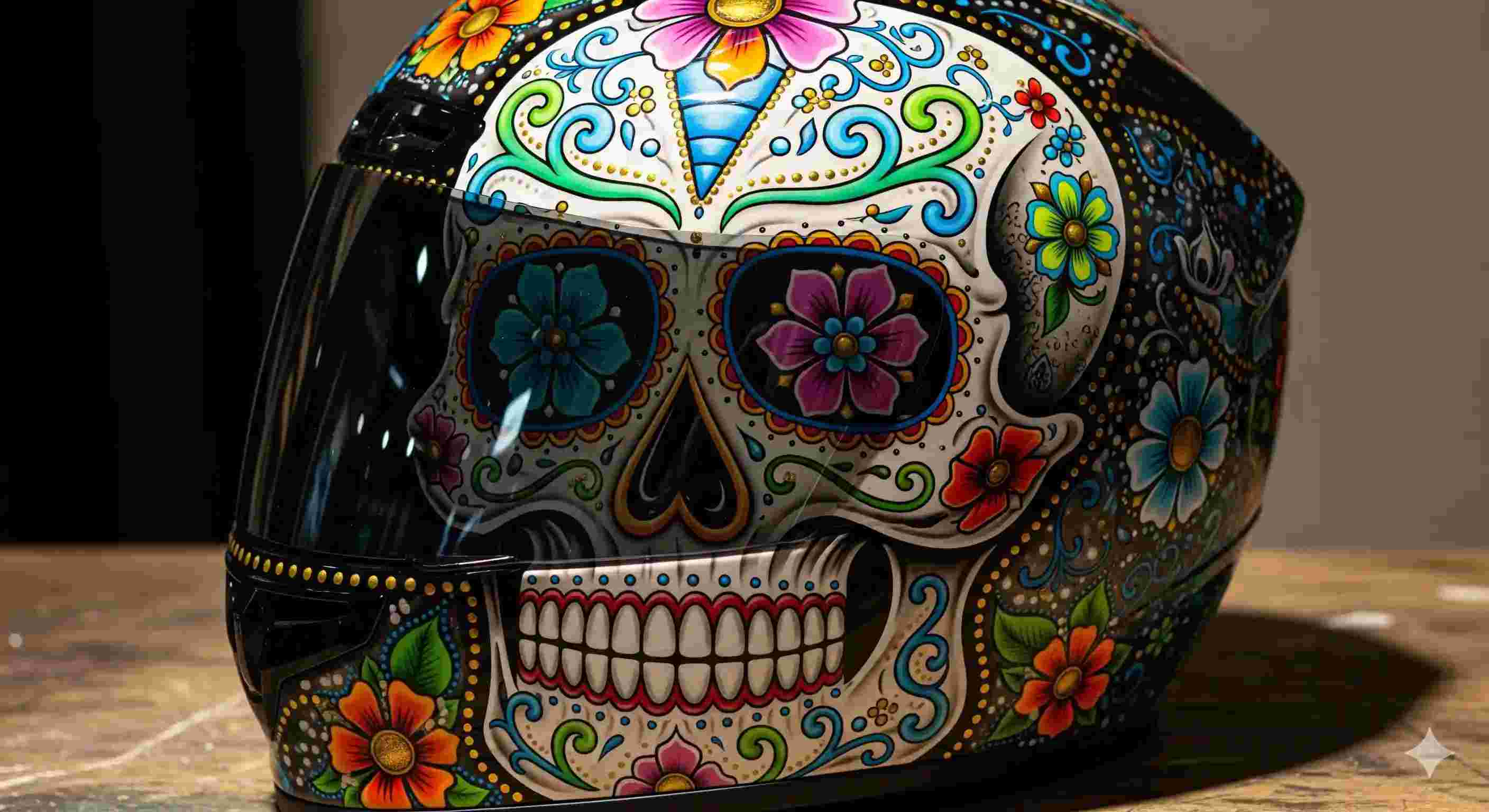 best sugar skull motorcycle helmet