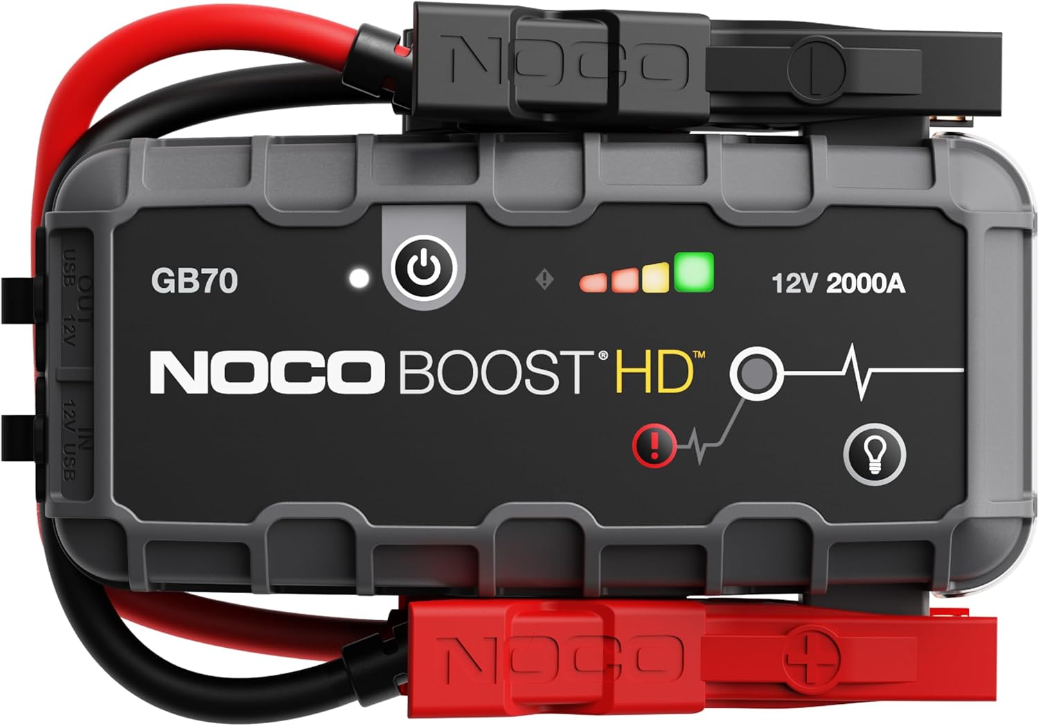 NOCO Boost GB70 2000A UltraSafe Jump Starter: 12V Portable Lithium Booster for 8.0L Gas/6.0L Diesel