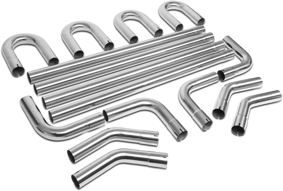 DNA Motoring ZTL-25SS 16-Piece 2.5 Inch Stainless Steel DIY Custom Man