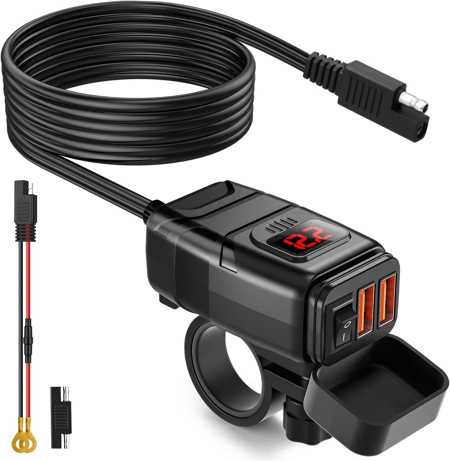 7 Best Lithium Motorcycle Battery Charger 2026: Expert Tested 5 EXTRACTME Motorcycle Dual USB Charger: QC 3.0, 6.8A, Voltmeter, Waterp