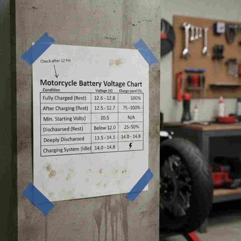 Motorcycle battery voltage chart