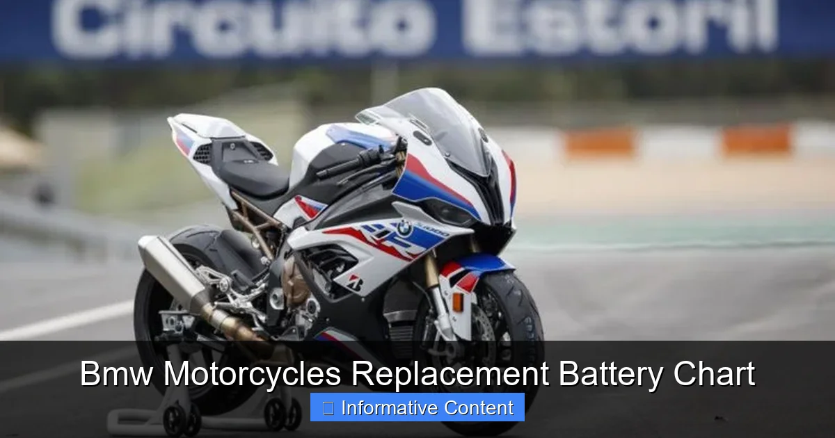 Bmw Motorcycles Replacement Battery Chart