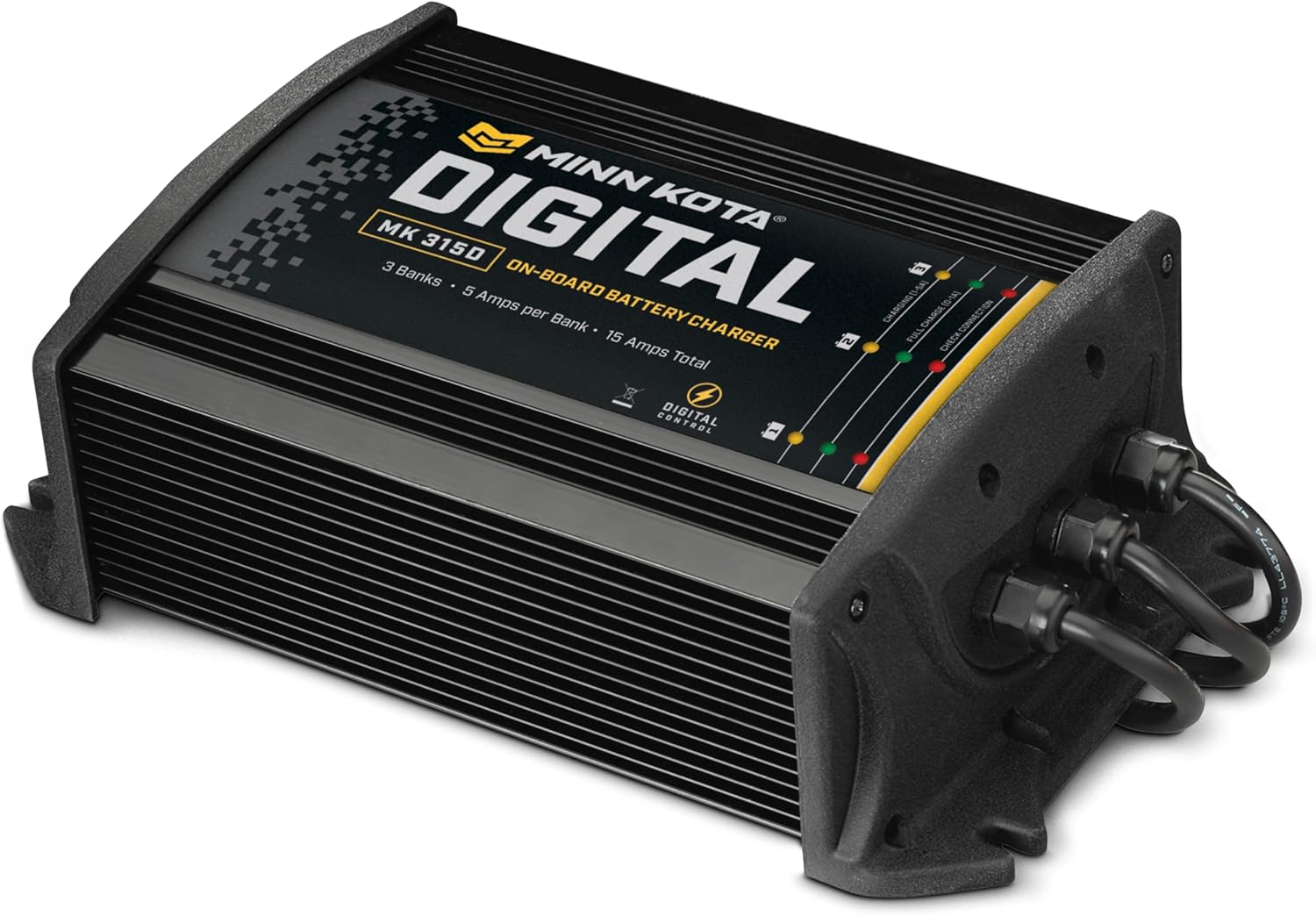 Digital 3-Bank 15A Onboard Marine Battery Charger for Boats