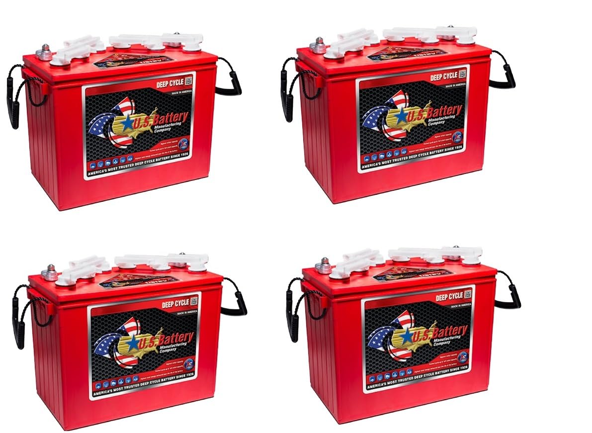 US Battery US12VXC T1275 12 Volt, 155 AH Deep Cycle Battery - 4 Pack