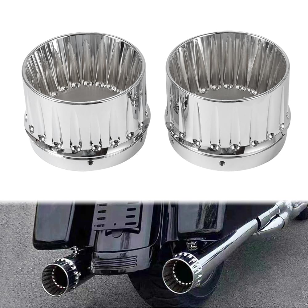 Duoebsi Motorcycle Chrome Exhaust Pipe2x4.4
