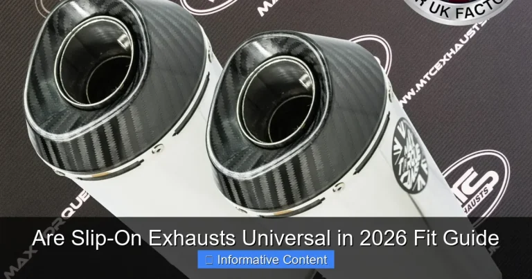 Are Slip-On Exhausts Universal in 2026 Fit Guide