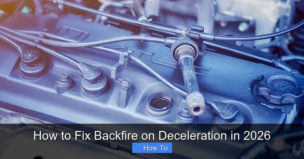 How to Fix Backfire on Deceleration in 2026