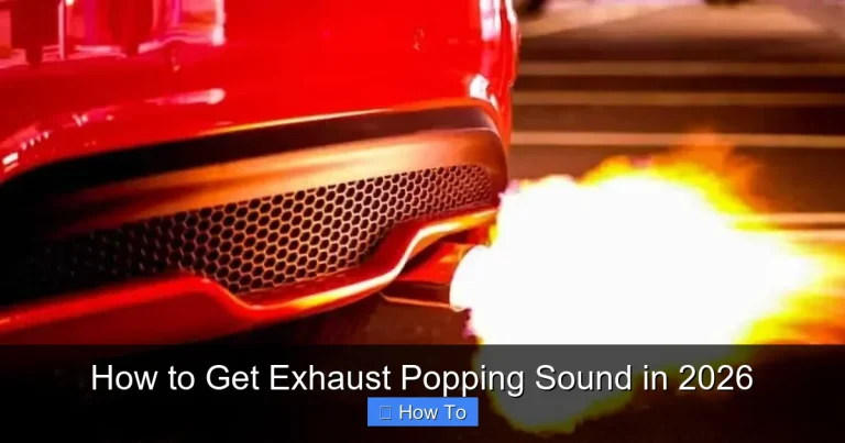 How to Get Exhaust Popping Sound in 2026