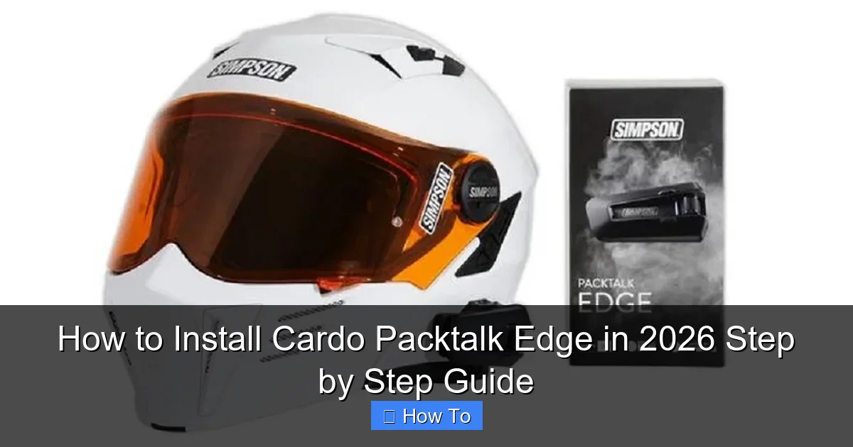 How to Install Cardo Packtalk Edge in 2026 Step by Step Guide