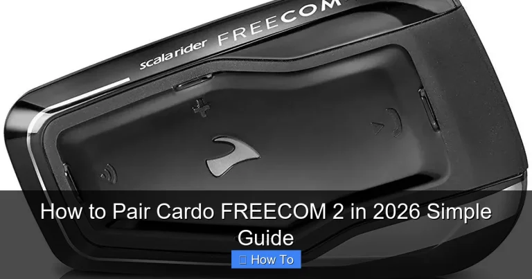 How to Pair Cardo FREECOM 2 in 2026 Simple Guide