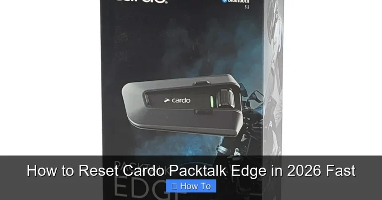 How to Reset Cardo Packtalk Edge in 2026 Fast