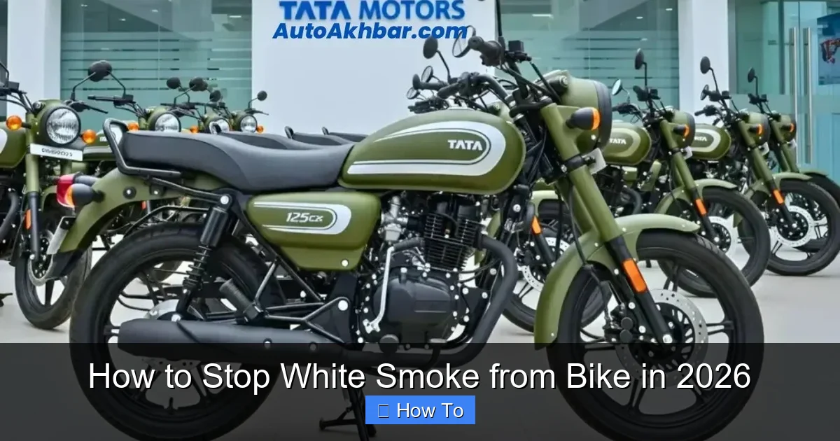 How to Stop White Smoke from Bike in 2026