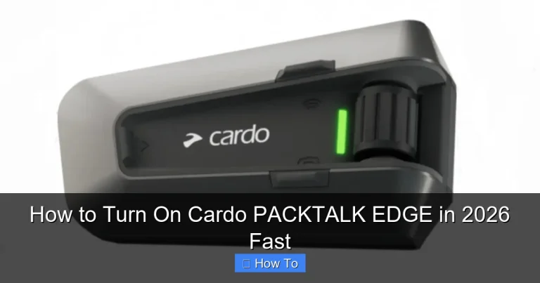 How to Turn On Cardo PACKTALK EDGE in 2026 Fast