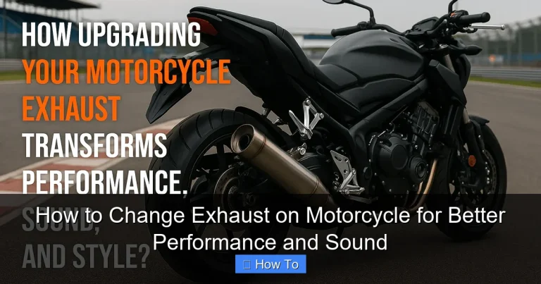 How to Change Exhaust on Motorcycle for Better Performance and Sound