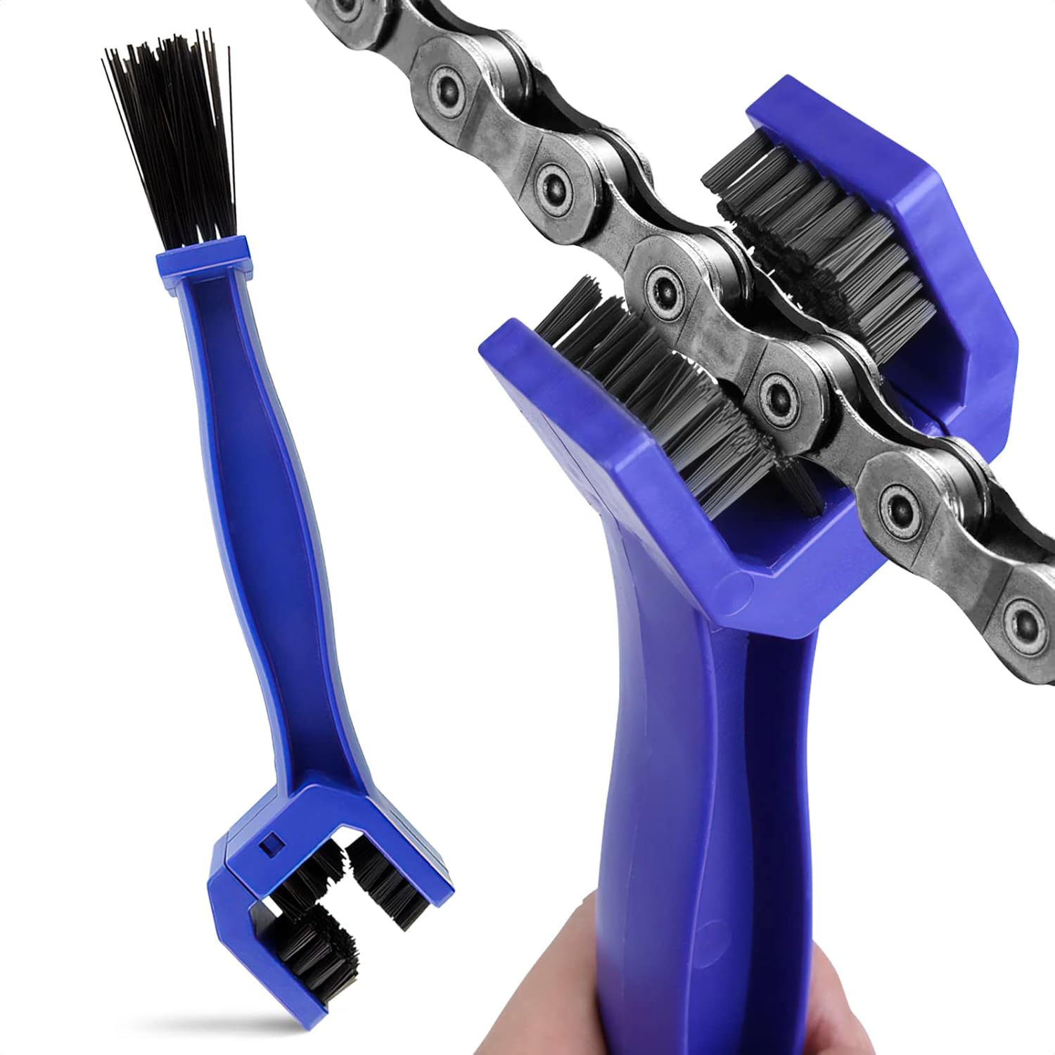 Durable Motorcycle Chain Cleaning Brush Kit with Three-Sided Nylon Bri