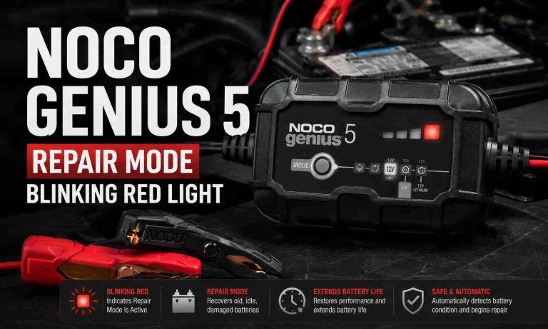 Noco Genius 5 repair mode blinking red light