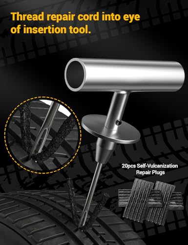 Motorcycle Tire Repair Kit With Inflator