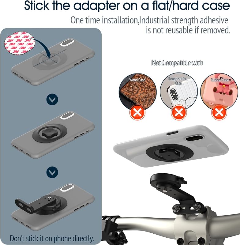Out‑Front Bike Phone Mount – Buckle Quick Release, Holder for iPhone & Android, Fits 4.0‑6.7″ Smartphones, MTB Riding
