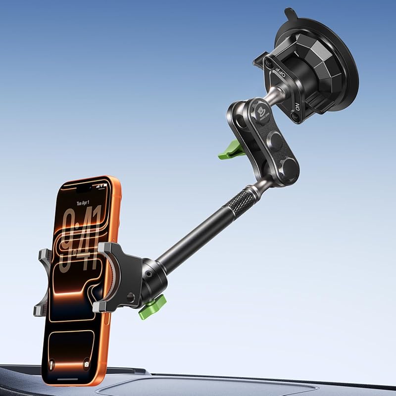MAGIC JOHN Ultra‑Durable Metal Car Phone Holder
