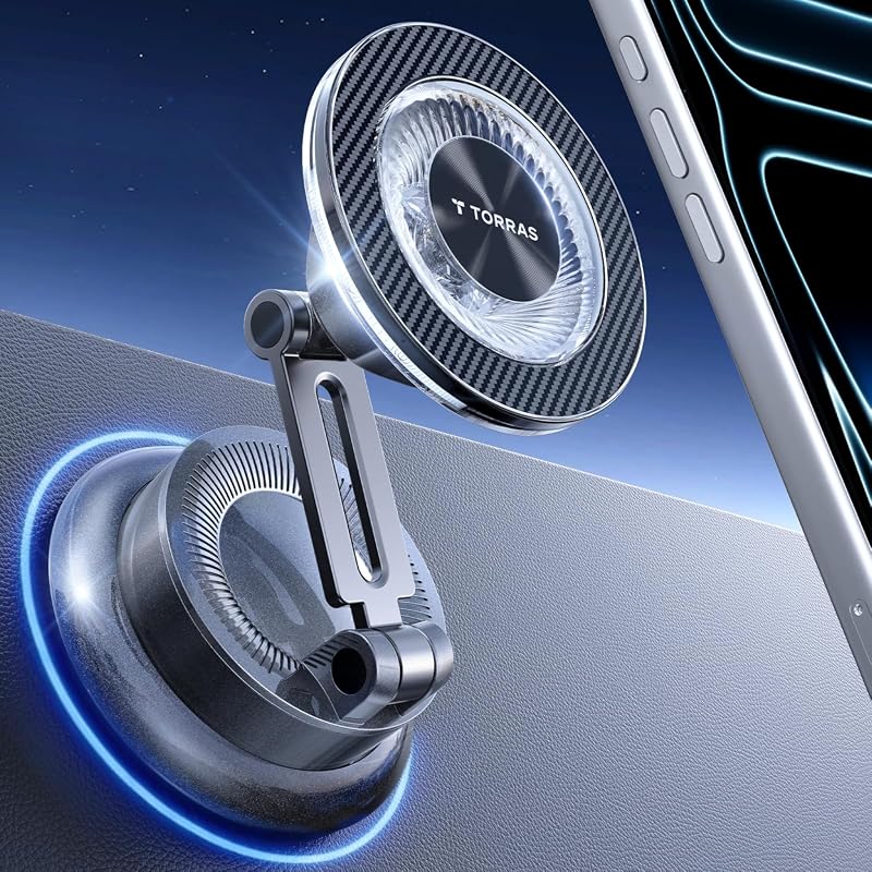TORRAS 2026 Upgraded Vacuum Car Phone Holder